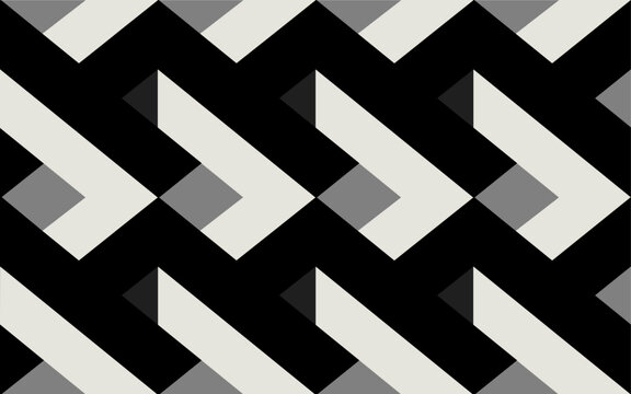 Background-Fundo Pano De Fundo textil Vetorial Monocromatico Simetrico Padrao Geometrico Abstrato Sem Costura Com Losangos Entrela&ccedil;ados