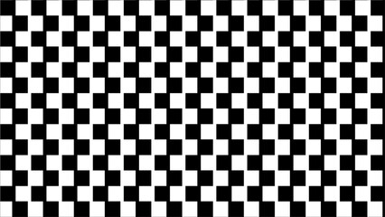 Fototapeta premium Hypnotic Black & White Checkered Op Art Seamless Pattern PNG - Optical Illusion Tile
