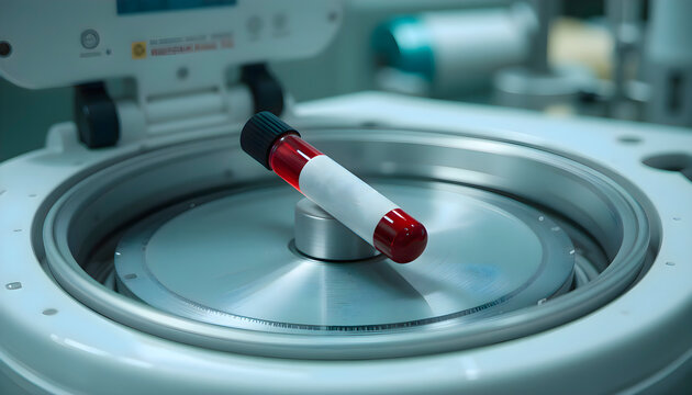 Medical device for separating blood components into distinct fractions such as plasma, red blood cells, white blood cells, platelets, and other specific elements to facilitate various diagnostic proce