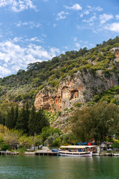 Ancient Kaunos Tombs on Dalyan Cliffs