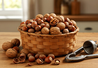 Basket of nuts and hazelnuts.jpeg, Basket of nuts and hazelnuts