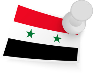 Syria Flag with Pin
