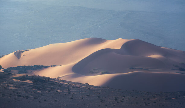 Dramatic Sand dunes in tend desert, Assa, Assa-Zag province,  Guelmim-Oued Noun region, Morocco