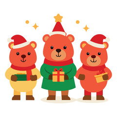 -set-of-cute-cartoon-bears-celebrating-christma.eps