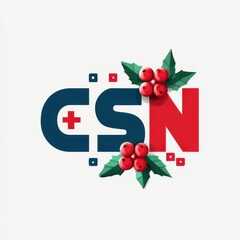 Creative holiday-themed logo design featuring festive elements and modern typography