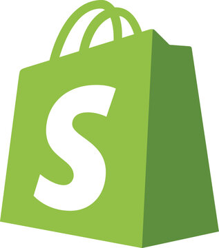 shopify icon, shopify logo on Transparent background. vector, symbol, sign, design, illustration png,