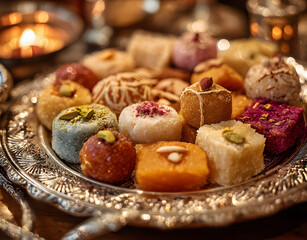 Diwali sweets plate