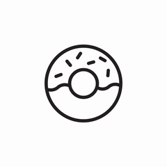 half sprinkled donut icon sign vector