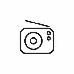 pocket radio icon sign vector