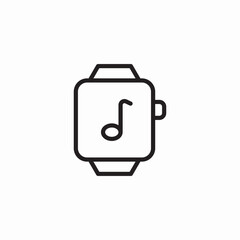 smart watch)music icon sign vector