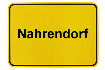 Illustration eines Ortsschildes der Gemeinde Nahrendorf in Niedersachsen	