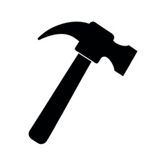 Hammer Black Silhouette Vector Illustration