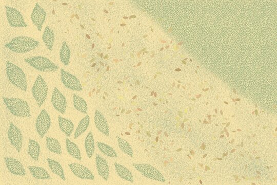 Pastel floral pattern with leaf motifs and textured backdrop