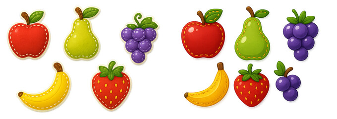 Colorful fruits in playful designs that capture attention and delight
