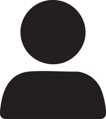 Basic User Profile Silhouettes Black Vector Icon