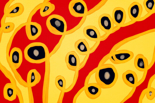 Dynamic retro patterns with bold, vibrant colors