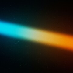 Vibrant blue and orange light beams crossing on a dark background with subtle particle effects, creating a dynamic visual gradient.