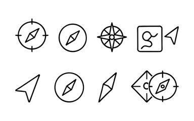 Camping & Outdoor Adventure Line Icons &ndash; Hiking, Backpacking, Nature, and Survival Essentials.