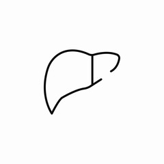 liver organ icon sign vector