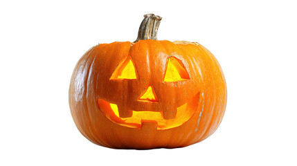 Halloween Pumpkin Jack O Lantern on a Transparent Background