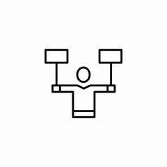 person campaign support icon sign vector