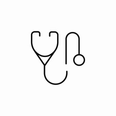 stethoscope examination icon sign vector