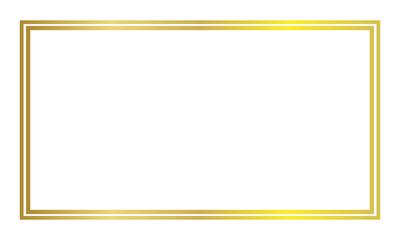 Obraz premium Elegant gold frame vector on white background. Luxury decorative border design for invitations and posters