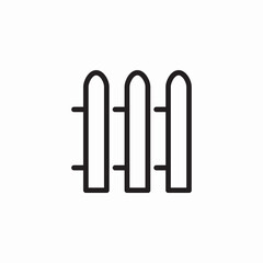 fence protection icon sign vector