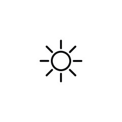 Simple Sun With Rays Icon