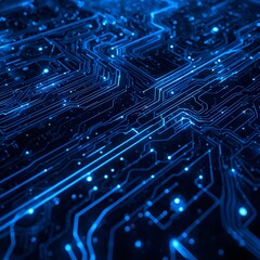 blue circuit board background