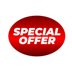 Special Offer  Sticker Lable  isolated on a Transparent Background