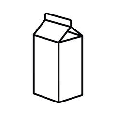 Simple line drawing of a carton of milk