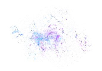 Abstract Galaxy Nebula in Blue and Purple PNG Transparent Background