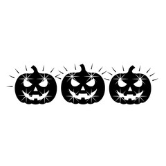 Black and white pumpkins vector illustration set for a scary Halloween holiday celebration