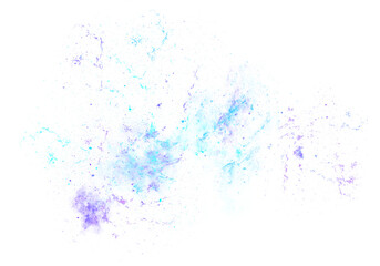 Abstract Galaxy Nebula in Blue and Purple PNG Transparent Background