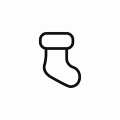 fuzzy sock icon sign vector