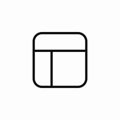 tab structure icon sign vector