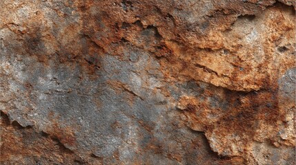 Fototapeta premium Stunning rough stone texture with warm rust and cool gray tones, perfect for adding organic depth to design projects and creating unique backgrounds