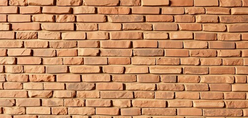 Fototapeta premium Timeworn brown stone brick wall, seamless texture, rustic background, weathered, brick