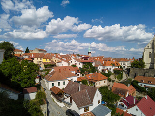 Obraz premium Znojmo, Czech Republic - August 10, 2025: Cityscape. Urban architecture. Street view