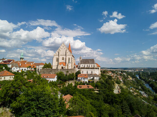 Obraz premium Znojmo, Czech Republic - August 10, 2025: Cityscape. Urban architecture. Street view