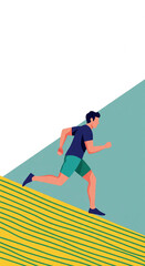 illustration of a running man