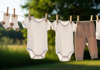clothes hanging on a clothesline