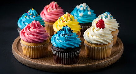 Cupcakes with Frosting Swirls