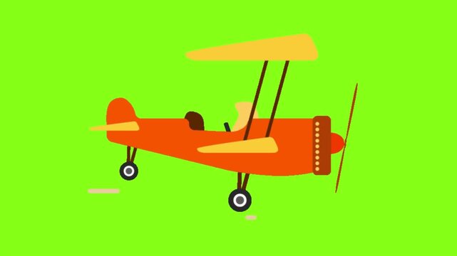  illustration of airplane fly  graphic motion video