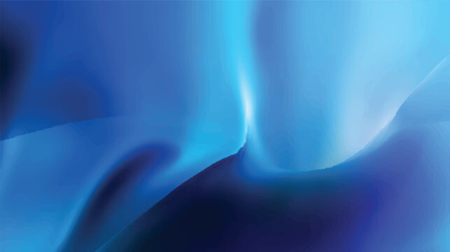 Abstract futuristic glowing neon blue marble lines. Hi speed motion moving concept on bright blue dark background illustration. Water glass effect backdrop