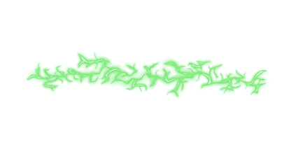 Fototapeta premium Green Vine Illustration on transparent Background, Abstract Plant Design, Nature Graphic Element, Organic Border, Decorative Swirl, Digital Art, Minimalist Style