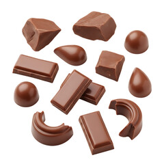 Indulgent milk chocolate pieces and candies scattered, perfect for sweet cravings and dessert inspiration.