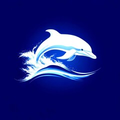 Dolphin gracefully leaping through ocean waves during bright daylight in a vibrant underwater setting - High Contrast