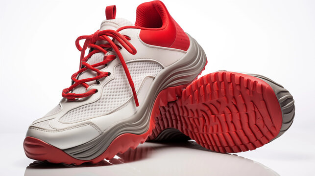 Athletic sneaker three-quarter macro toe laces